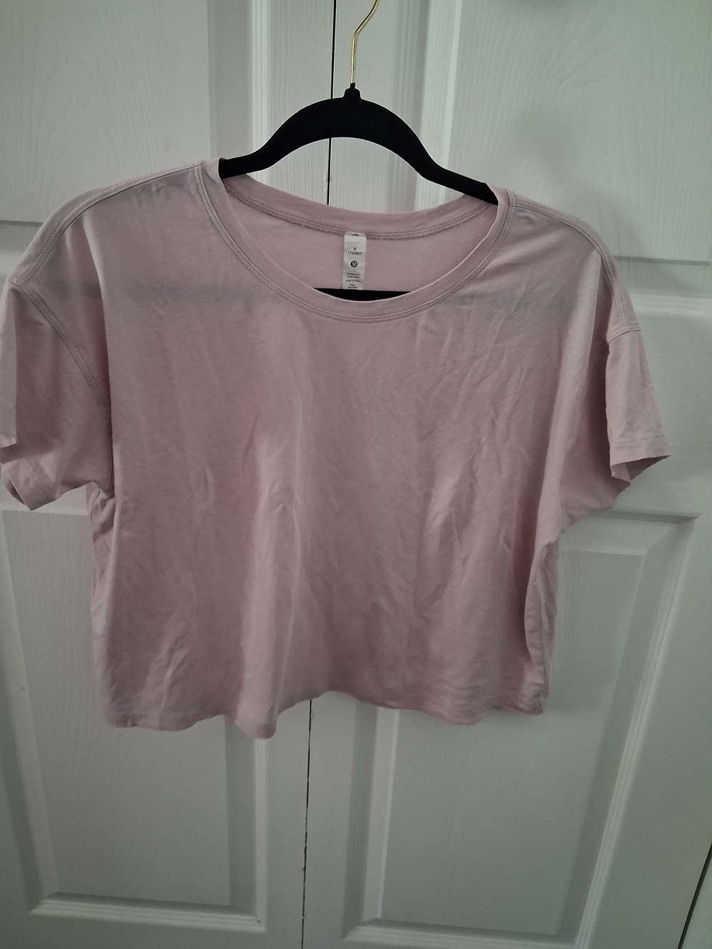 lululemon athletica Pale Pink Short Sleeve Boxy Tee